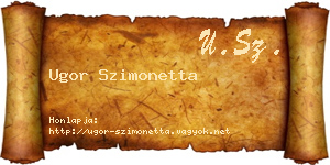Ugor Szimonetta névjegykártya